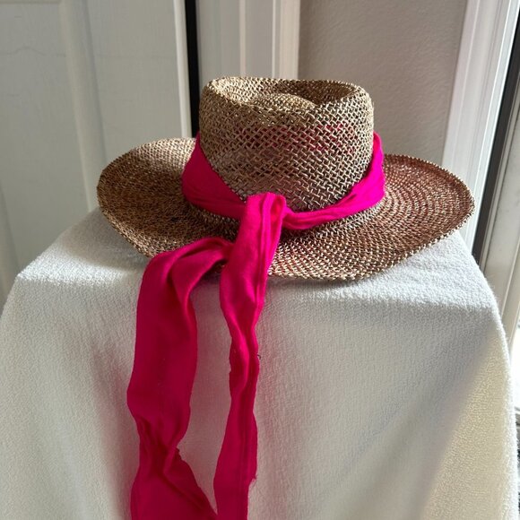 NWOT Port Authority Straw Wide Brim Summer Hat SKU 203